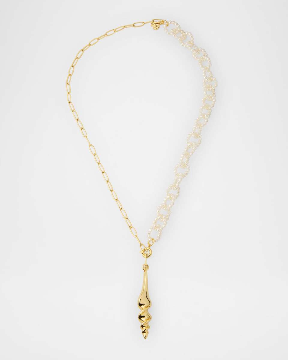 Turritella Lariat Necklace